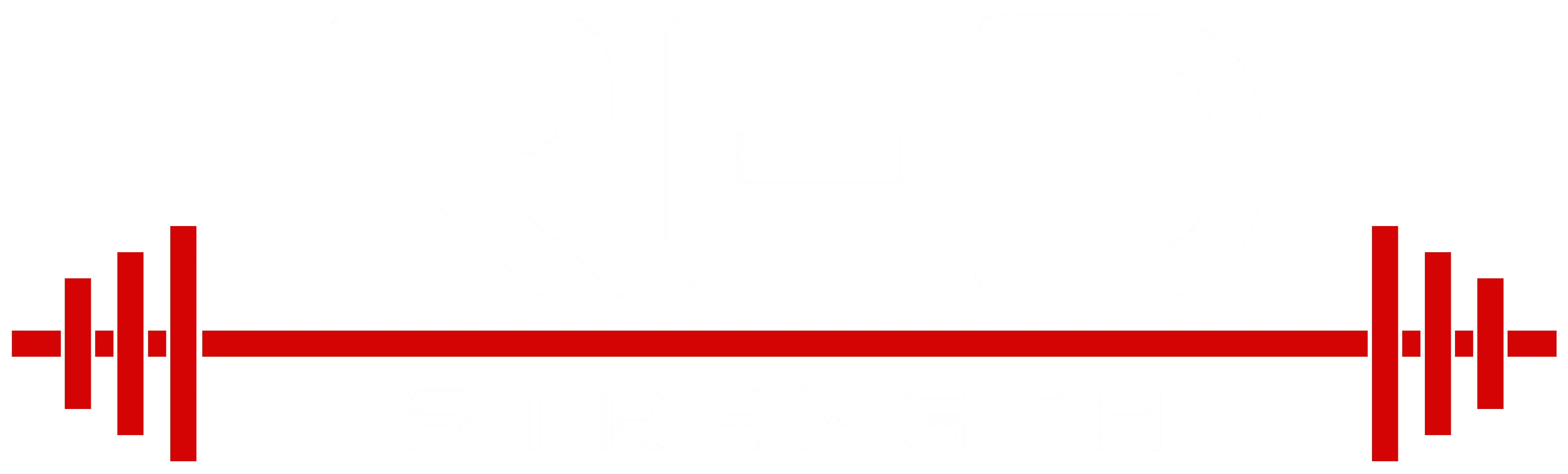 red strength logo white on transparent